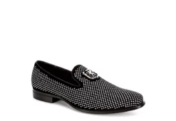 Stacy Adams Mens Swagger Studded Slip On Oxford - Black