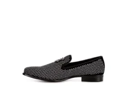 Stacy Adams Mens Swagger Studded Slip On Oxford - Black -ADAS Shoes Shop US 01 420069 03