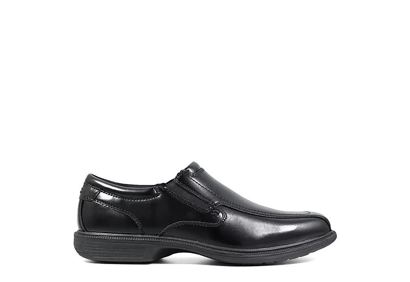 Nunn Bush Mens Bleeker Street Bike Toe Slip On Oxford - Black 2 Nunn Bush Mens Bleeker Street Bike Toe Slip On Oxford - Black - Image 2