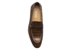 Stacy Adams Mens Ferdinand Moc Toe Slip On Oxford - Cognac -ADAS Shoes Shop US 01 501552 05