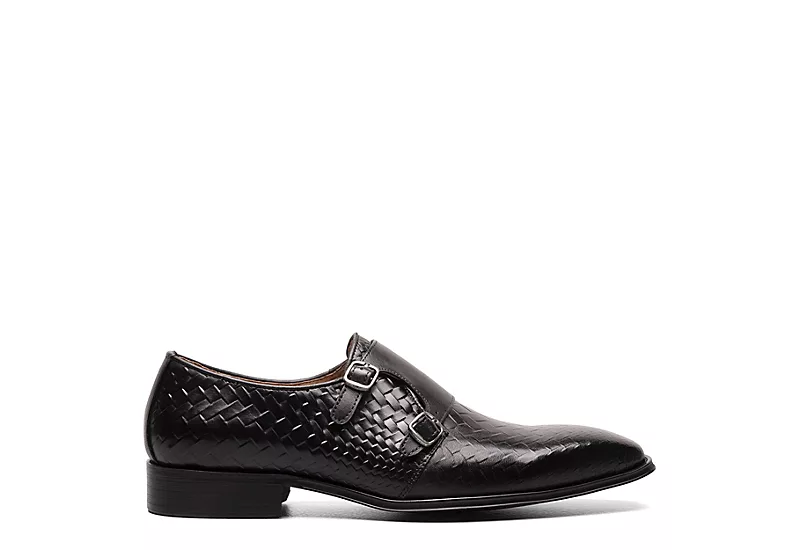 Stacy Adams Mens Torrance Plain Toe Double Monk Strap Oxford - Black 2 Stacy Adams Mens Torrance Plain Toe Double Monk Strap Oxford - Black - Image 2