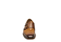 Stacy Adams Mens Torrance Plain Toe Double Monk Strap Oxford - Cognac -ADAS Shoes Shop US 01 501559 02