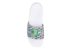 Champion Mens Mega Slide Graphic Slide Sandal - White -ADAS Shoes Shop US 01 501605 05