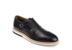 Thomas & Vine Mens Thatcher Monk Strap Oxford - Black