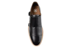 Thomas & Vine Mens Thatcher Monk Strap Oxford - Black -ADAS Shoes Shop US 01 501670 05