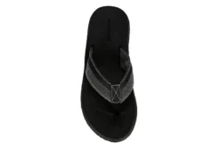 Day Five Mens Board Walk Flip Flop Sandal - Black -ADAS Shoes Shop US 01 501729 05