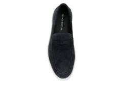 Franco Fortini Mens Cameron Slip On Penny Loafer Oxford - Navy 12 Franco Fortini Mens Cameron Slip On Penny Loafer Oxford - Navy -ADAS Shoes Shop US 01 502431 05
