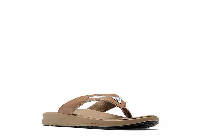 Columbia Mens Fish Flip Pfg Flip Flop Sandal - Brown 1 Columbia Mens Fish Flip Pfg Flip Flop Sandal - Brown