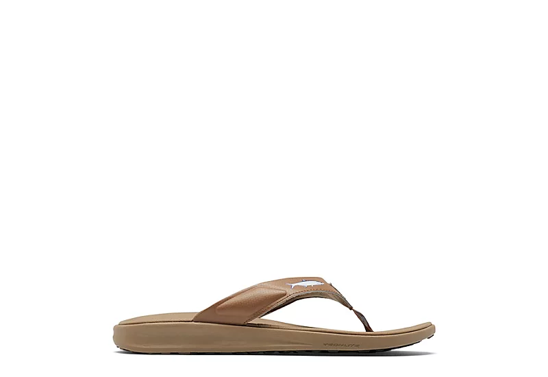 Columbia Mens Fish Flip Pfg Flip Flop Sandal - Brown 2 Columbia Mens Fish Flip Pfg Flip Flop Sandal - Brown - Image 2