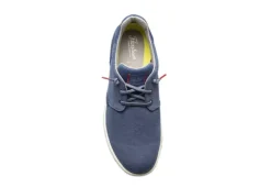 Florsheim Mens Crossover Canvas Plain Toe Slip On Sneaker - Navy -ADAS Shoes Shop US 01 502873 05