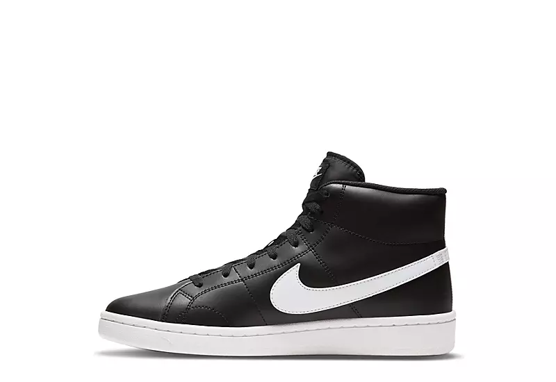 Nike Mens Court Royale 2 Mid Sneaker - Black 3 Nike Mens Court Royale 2 Mid Sneaker - Black - Image 3